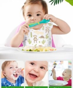 URbazaar 40-Pcs Disposable Baby Bibs for Feeding Drooling – Travel Bibs for Baby  Absorbent + Leakproof Disposable Bibs Baby - Image 4