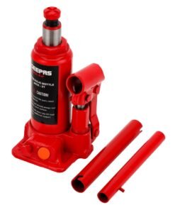 GEEPAS Hydraulic Bottle Jack-2T, Load Capacity 2 Ton, Minimum Height 158mm, Maximum Height 308mm, Lifting Height 90mm, Adjustable Height 60mm