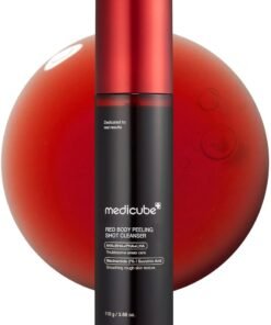 Medicube Red Body Peeling Shot – Exfoliating Spray Cleanser for Strawberry Skin with AHA, BHA & Succinic Acid