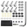 RATSAW Anti Theft License Plate Screws Kits Rustproof Stainless Steel Mounting Hardware for Car Tag Plate Frames Covers Button Head Bolts Fasteners Kits for Auto Front and Back License Plates
