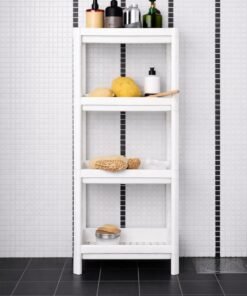 DBLEW 4 Tier Vesken Shower Caddy Corner Shelves Layer Shelving Unit Plastic Shelf For Kitchen Grocery Office Pantry Rack Library Study Room Bedroom Or Toilet Stock Items Storage