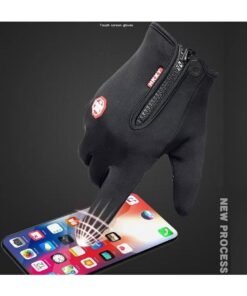 ATRJSZ Ski Gloves Grab Velvet Touch Screen Gloves Autumn and Winter Warm Plus Velvet Cold Proof Waterproof Outdoor Riding Model（M） - Image 4