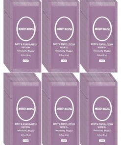 RSQAZQ Travel Body Lotion, Individually Wrapped Hand Cream Lotion Bulk, Nourishing Extra Dry Skin Mini Small Packet Size Shower Moisturizer Lotion Toiletries for Travel, Hotel Homeless 0.34 oz (Pack of 100)