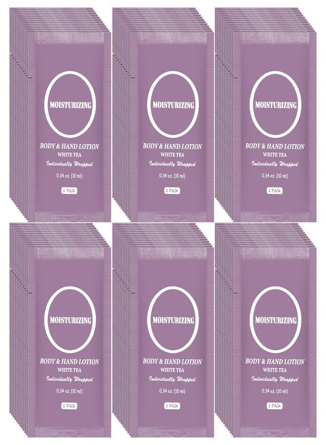 RSQAZQ Travel Body Lotion, Individually Wrapped Hand Cream Lotion Bulk, Nourishing Extra Dry Skin Mini Small Packet Size Shower Moisturizer Lotion Toiletries for Travel, Hotel Homeless 0.34 oz (Pack of 100)