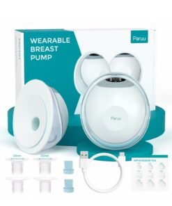 Paruu P20 Wearable Breast Pump Hands Free，4 Modes & 12 Levels Suction with Soft Double-Sealed Flange, Electric & Portable Pump Accessories, LED Display