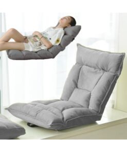 HI-FINE Floor Chair Folding Lazy Sofa Folding Lazy Floor Sofa with Back Support,Cushion Couch Lounge Tatami Lounger Floor Seat Couch Recliner,Padded Sleeper Bed,Couch Recliner,Home Office Reading (grey)