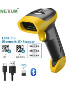 NETUM Bluetooth QR Barcode Scanner, 3 in 1 Automatic Wireless 1D 2D Barcode Reader USB Image Code Scanner for Store, Warehouse POS, Computer, Tablet, iPad, iPhone, Android