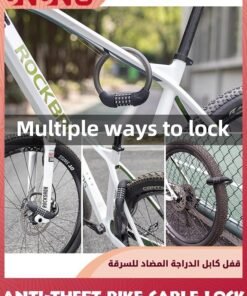 UNUNS Bike Locks Bicycle Chain Lock,Anti Theft Bicycle Cable Lock,5-Digit Resettable Combination Password Chain Lock,Security Protection Motorbike Lock,Coiling Cable Lock,Black-120cm - Image 5
