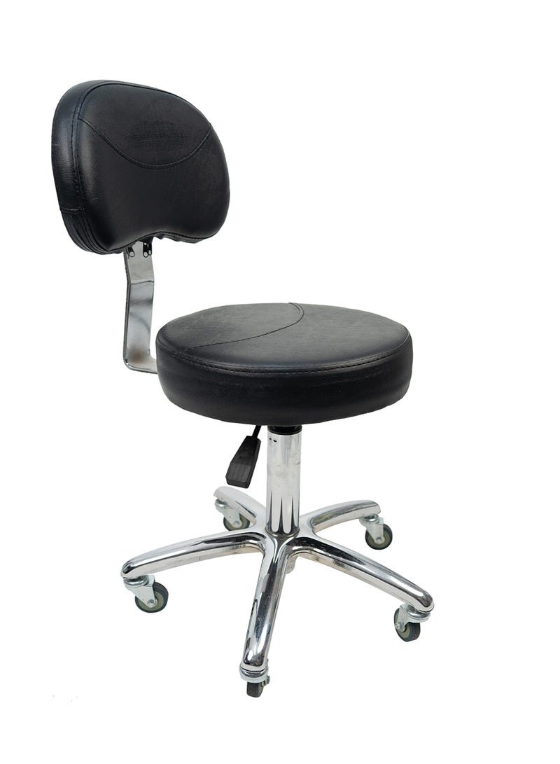 Meishida Adjustable Pully Stool with Backrest Swivel Rolling Chair for Home Salon Office Chair