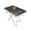 Black Modern And Simple Style Square Table, Folding Dining Table, Suitable for Kitchen Dining Table, Outdoor Picnic Dining Table, Family Dining Table, Suitable For Small-Sized Apartment, 60cmx40cm