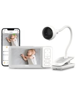 Chillax Giraffe Pro Max Portable Baby Monitor, 5" Baby Monitor with 1080p HD 360° Pan View Camera, Mood Light Sleep Trainer, Wi-Fi & App Control, Long Range, Night Vision
