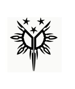 RYN 1pc Filipino Sun And Three Stars Decal Vinyl Sticker For Cars Trucks Van Walls Laptop