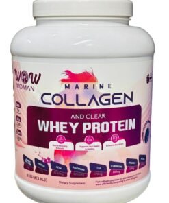 wow woman Whey Protein Isolate with Marine Collagen -Blue Raspberry Flavor-Ideal Nourishment for Skin,- 1.8LB