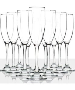 3Diamonds Champagne Glass Set of 6, 6.7 oz (190 ml )champagne glasses, Luxury wine glasses for picnic, Crystal Clear, Dishwasher Safe Wine Glass for Anniversary Wine glass Gift Set Made in Bulgaria