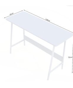 Alternative view of DANUBE HOME Camine Computer Table Office Desk Workstation Modern PC Laptop Gaming Table Wooden Study Table for Home, Living Room 120x45x72 cm - White