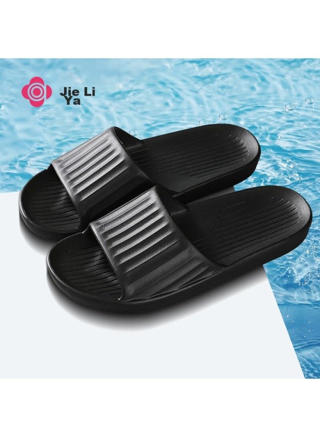 Grace Portable Travel Slippers, Hotel And H E Use, Non-slip, Non-disposable, For Bathing And Visiting, Black, Size 44-45