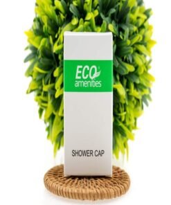 ECO Amenities Shower Cap - 100 Count, Adult - Individually Wrapped Disposable Caps for Hotel & Travel, Plastic Hair Cover, Bulk Hospitality Supplies