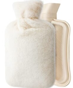 RATSAW Hot Water Bottle with Soft Fleece Cover 2L Hot Water Bag for Cold and Hot Therapy Pain Relief and Back and Neck and Period Cramps