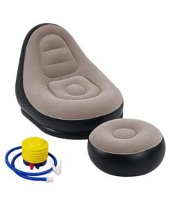 Adoro Inflatable Sofa Couch Foldable Indoor Sofa Lounge Chair Sleeper Inflatable Lounger Air Sofa Chair Deck Chair for Bedroom Living Room Camping