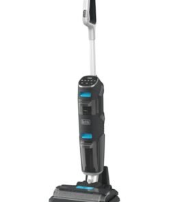 BLACK+DECKER Cordless Wet Dry Vacuum Cleaner and Mop, Vacuum Wash Duo, Self-Cleaning, Edge Cleaning Design, Digital Display, Compact and Space-Saving, Blue - VW252BR-B5 180 W VW252BR-B5 Black/Blue