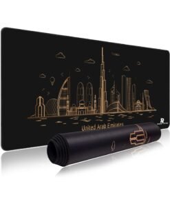Rock Pow Gaming Mouse Pad XXL,Anti-Skid Mousepad Extended Super Large Keyboard Mouse Pad-World Famous Landmark 800X300X3