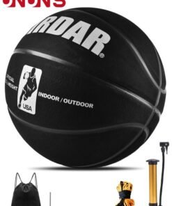 UNUNS Basketball,Standard Official Size 7/29.5'' Basketball,Composite Leather Street Basketball,Match Training Sports Ball,Indoor Outdoor Game For Kids Youth Adults,With Pump/Ball Needle/Net Bag/Ball Bag