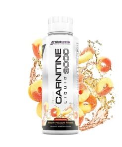 Cutler Nutrition Liquid Carnitine 3000mg – Energy & Metabolism Support – Fast Absorption Liquid Supplement – Sour Peach Rings Flavor