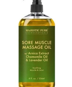 MAJESTIC PURE Arnica Sore Muscle Massage Oil for Body 8oz 236ml