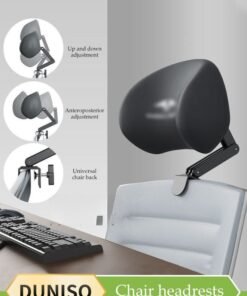 DUNISO Adjustable Ergonomic Office Chair Headrest，Sleeping pillow，Universal Height and Angle Adjustable sponge Headrest for Office Chairs, Gaming Chairs, Recliners, and Car Seats, No punching required and easy Installation