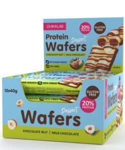 Chikalab Protein Wafers Dessert Milk Chocolate with Chocolate Hazelnut Filling 12x40g