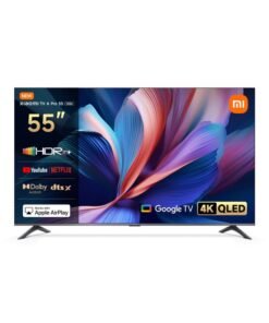 Xiaomi TV A Pro 55" 2026 | Google TV | 4K QLED Display | Dolby Audio, DTS-X, And DTS Virtual:X | Premium Metal Finish| 360° Bluetooth Remote Control L55MB-APME black