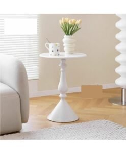 Alternative view of XiuWoo Metal Coffee Table, Nordic Sofa Side Cabinet Living Room Home Small Coffee Table Modern Minimalist Corner, Metal Iron Outdoor Round Table Weather Resistant Anti-Rust Outdoor End Table