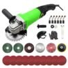 ZLH HITY 2000W Angle Grinder, Angle Grinders Ø100mm 11000 RPM Grinders Power Tools for Metal Wood, with Side Handle, 2 Cutting Discs, 10 Sandpaper, 6 Carbon Brush, Grinding Wheel, Self-Adhesive Disk