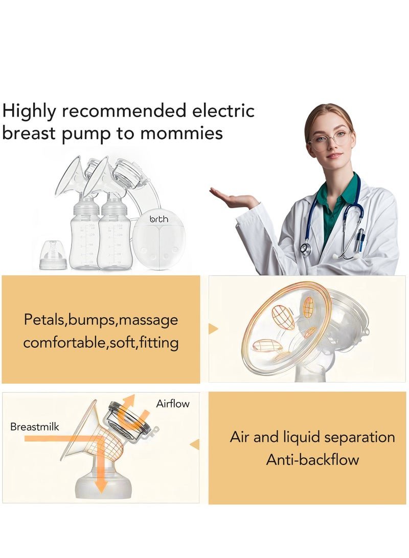 Birth - Portable, Hands-Free, Electric Breastfeeding Pump with 4 Suction Levels – Quiet, Pain-Free, USB Charging, LCD Display – BPA-Free & Easy to Clean RH228 - Image 2