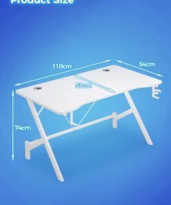 ADEBOLA Gaming Table with Cup Holder Study Table with Earphone Hook