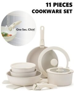Nonstick Cookware Sets, Detachable Non Stick Pots and Pans Set, Cooking Sets, Medical Stone Non Stick Cookware, Suitable for All Stoves, Dishwasher/Oven Safe