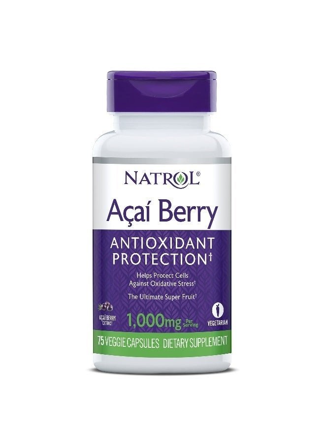 Natrol Antioxidant Support Acai Berry 1000Mg 75 Capsules Packaging May Vary