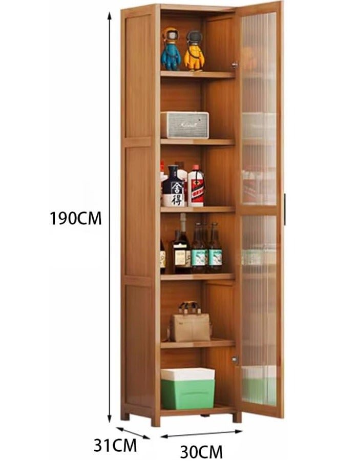 JCB CHIC Kitchen Cabinet Storage Pantry Cabinets Storage Cabinet Storage Organizer with Clear Doors and Adjustable Shelves,Mini Countertop Cabinet,Modern Coffee Bar Cabinets Sideboard Buffet Storage Cabinet