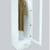 AFT One (1) Door Wooden Wardrobe with Drawer 819 Series (White)