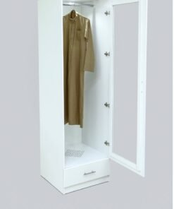 AFT One (1) Door Wooden Wardrobe with Drawer 819 Series (White)