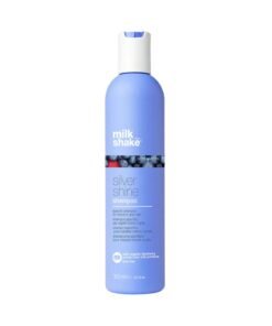 Milk Shake Silver Shine Shampoo – Violet Pigment Anti-Yellow Shampoo for Blonde, Grey & White Hair – With Milk Proteins, Blueberry Extracts & Integrity 41 for Brightness, Strength & Color Protection, 300ml