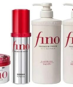 Fino Premium Touch Moist Shampoo 550 ml & Conditioner 550 ml & treatment mask 230 gm & Hair oil 70 ml hair care set Strengthen, nourish and restore dry hair, dry scalp and damaged hair
