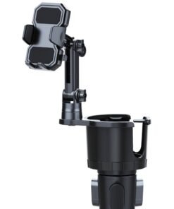 HouDeOS Cup Holder Phone Mount for Car, Adjustable Cup Holder Base Diameter Range is 2.5"- 4.1", Suitable for Most Car Height and Angle Adjustment Compatible with Most Smart Phones