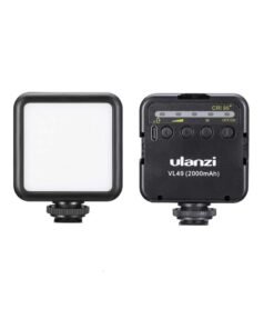 Ulanzi LED Camera Light ULANZI VL49 Pocket LED Video Light Rechargable 2000mAh 5500K LED Fill Light w Cold Shoe LED Panel Lamp Compatible with Camera DJI Osmo Pocket Osmo Action 3 Gopro Hero 8/7/6/5