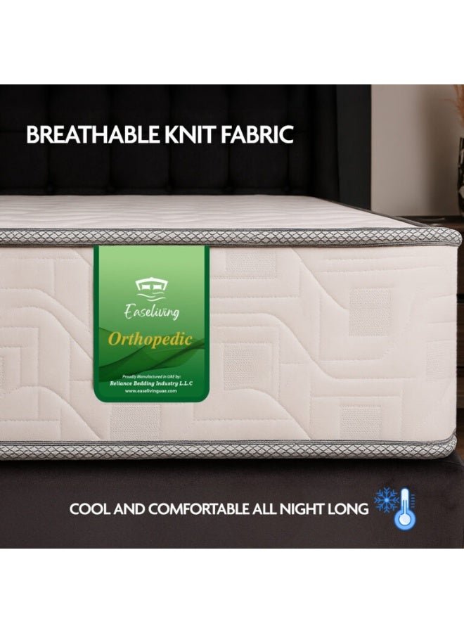 EASELIVING Orthopedic Mattress - 20 cm Medium Firm Mattress with Breathable Fabric | Reversible Bonnell Spring Ortho Mattress with Pressure Relief for All Sleepers | 3-Year Warranty Single/Twin XL Mattress (100 x 200 cm) - Image 4