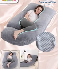MissTiara U Shaped Full Body Pillow for Pregnancy Sleeping Support, Maternity Pillow for Pregnant Women Back, Hips, Legs, Belly, with Removable Velvet Cover 170*90*65 CM