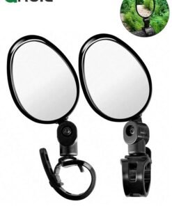 GROIC 1 Pair Bike Mirror Handlebar Mount Adjustable,Bicycle Rear View Mirrors,Mirrors for Ebike, Bicycle Mirrors for Handlebars,Rear View Mirror for Mountain, BMX & City Bikes