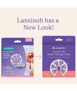 Lansinoh Pack of 2 Thera Pearl 3-in-1 Breast Therapy For Breastfeeding Moms With Unique Design-Purple