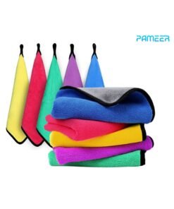 PAMEER 2-Pack Car Towels 40x30cm, Car Drying Towel for Car Cleaning & Detailing, Double Sided Microfiber Cleaning Towel, Microfiber Cleaning Cloth, Multi-Purpose Reusable Cleaning Rags for & Car use.