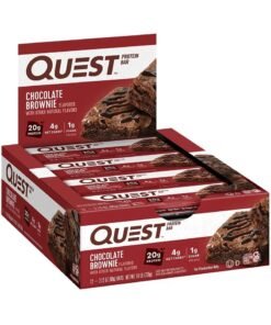 Quest Nutrition Quest Chocolate Brownie Protein Bar - 20g Protein, Low Carb, Gluten Free - Box of 12 (60g Each)